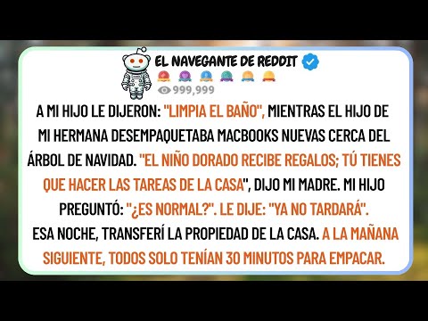 Mi Hermana Le Dijo A Mi Hijo: "Limpia El Baño", Mientras Su Hijo Desempaquetaba Macbooks Nuevas.