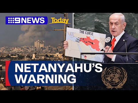 Benjamin Netanyahu unleashes on world leaders who recognise Palestine | 9 News Australia