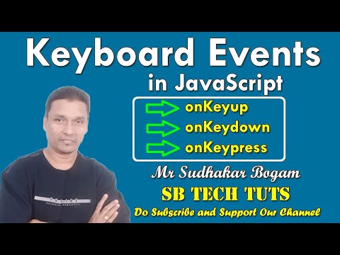 Keyboard Events in JavaScript | Events | JavaScript | CLASS-46 | Telugu | Web Technology