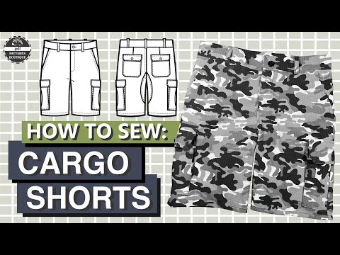 Cargo Shorts for Men — Complete Sew-Along Tutorial (No Talking) | PDF Patterns Boutique