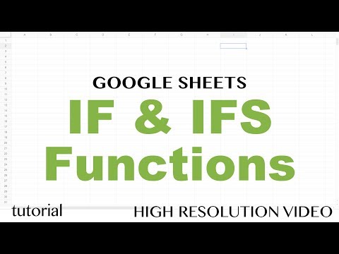 Google Sheets IF & IFS Functions - Formulas with If, Then, Else, Else If Statements