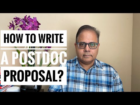 How to write a postdoctoral research proposal?