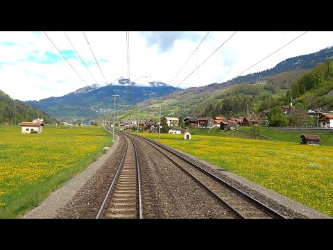 ★ 4K 🇨🇭Davos Platz - Klosters Platz - Landquart cab ride Switzerland [05.2021]