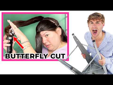 Hairdresser Reacts To INSANE At-Home Butterfly Cuts