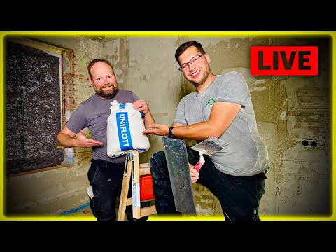 Kalk-Zement-Putz im Schnäppchenhaus: Wird's GLATT oder PFUSCH? | Home Build Solution - LIVE