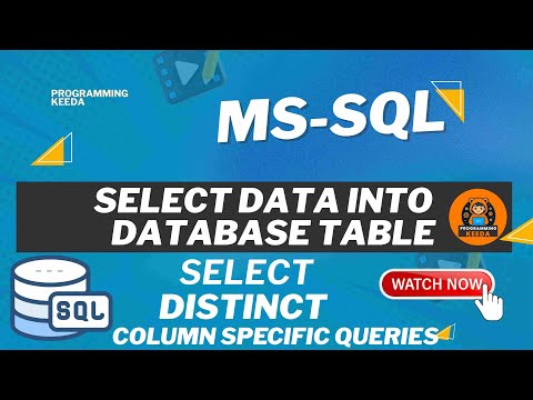 SQL SELECT Query Explained Specific Columns DISTINCT WHERE ORDER BY ASC DESC, TOP #programmingkeeda