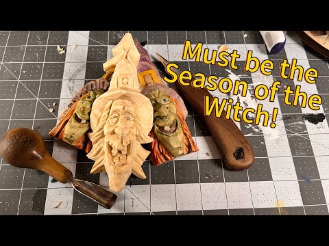 Carving a Witch Caricature 