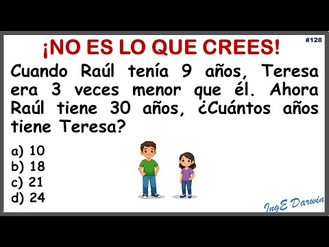 Muchos responden mal este problema de edades 😱 - antes de responder, mira este video | Reto 128
