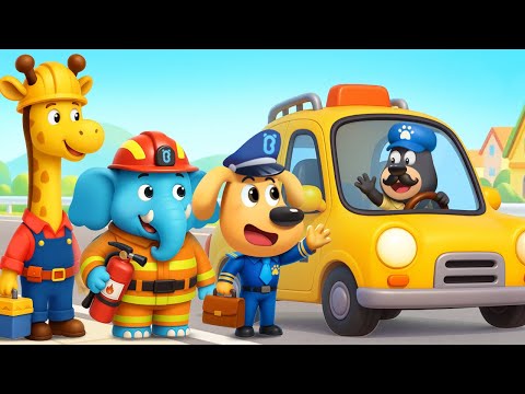 Taxi Rescue Team | Learn Occupations | Kids Cartoon | Safety Rules | Sheriff Labrador