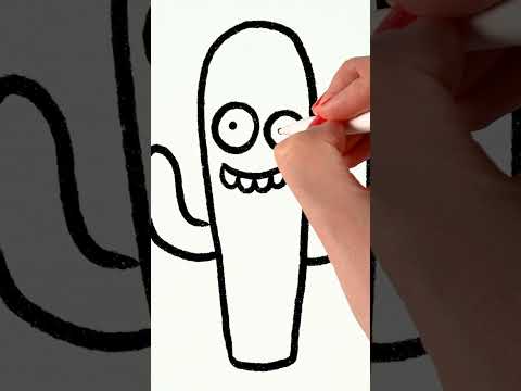 🌵 Cactus Doodle on iPad #SpringOnYoutube #ArtwithFlo