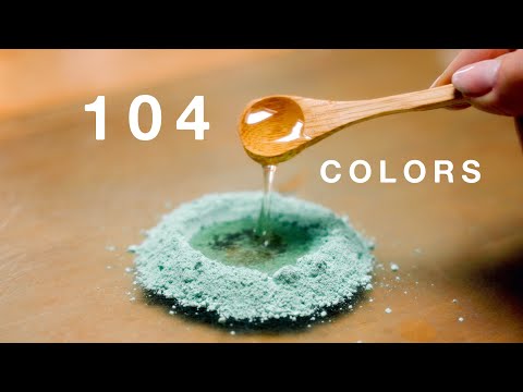 MAKING PAINT💧: 104 COLORS | art asmr