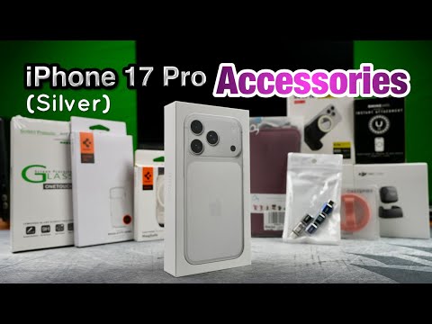 Phone 17 Pro (Silver) Accessories Unboxing | Cases, Wallets, Tripods, Screen Protector & More