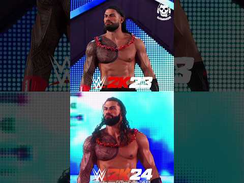 WWE 2K23 vs WWE 2K24 Roman Reigns Championship Entrance #wwe2k23 #wwe2k24