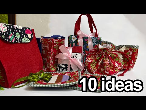 10 EASY Ideas to Turn Fabric Scraps into Christmas/New Year Gifts - Sewing for Beginner