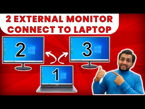 How to connect 2 monitors to one laptop | Dual monitor setup | Triple monitor setup | Technosearch