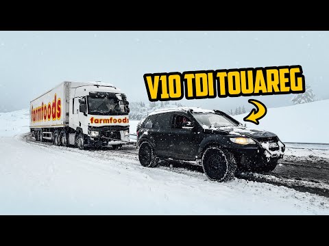 SNOW RECOVERY MISSION! ❄️ V10 TDI VW TOWRIG (TOUAREG)!
