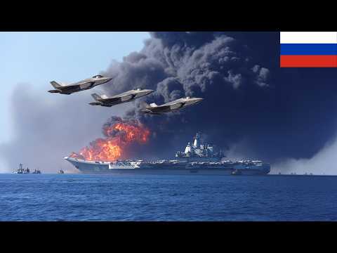 1 minute ago! A US F-35 fighter jet sank North Korea's only aircraft carrier heading towards Russia.