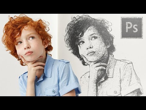 Turn Your Photo into Sketch Easily in Photoshop!