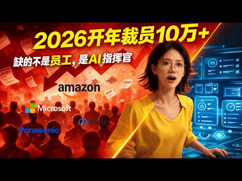 2026开年宣布裁员超10万人！微软谷歌亚马逊为何“越赚越裁”？你需要的不是工具，而是“AI指挥官”能力