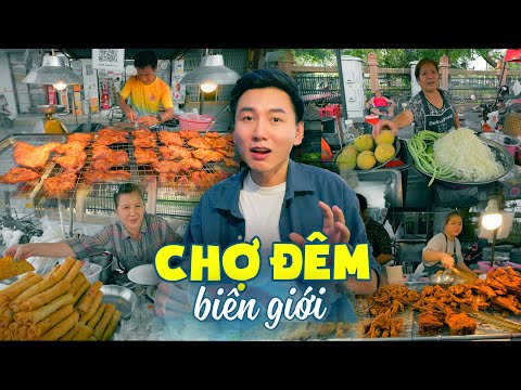 🇹🇭Chợ đêm biên giới Thái Lào, sao toàn chủ người Việt? Du lịch ẩm thực Thái Lan #13 - Mukdahan