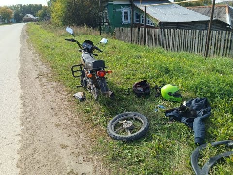 Небольшая поездка на мопеде альфа с приключением.