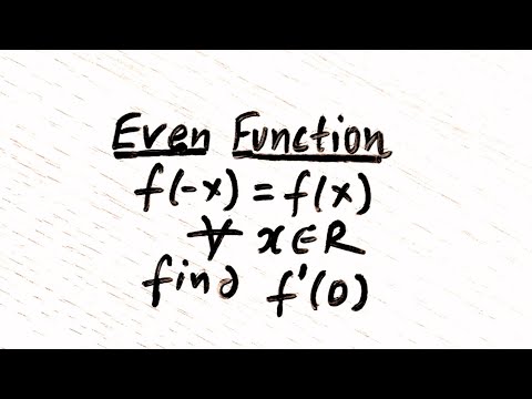 || Differentiability || Even Function ||  