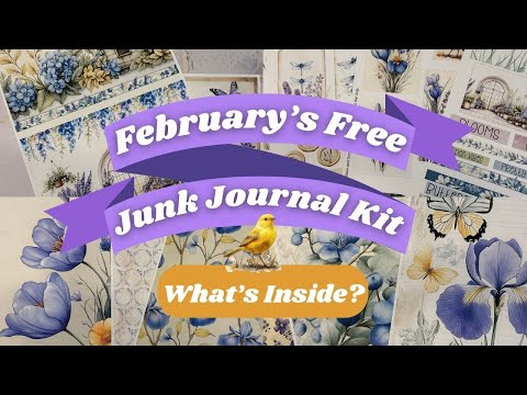 Free Digital Junk Journal Kit for Feb 2025 | Birds and Blooms Mini Junk Journal Kit | What's Inside?