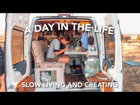 DAY IN THE LIFE AS A VAN ARTIST (slow living in the countryside)