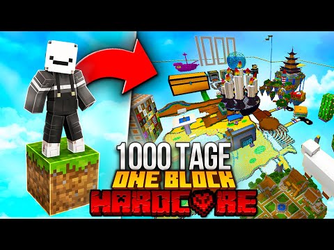Ich Überlebe 1,000 Tage in Minecraft Hardcore ONE BLOCK [Film]