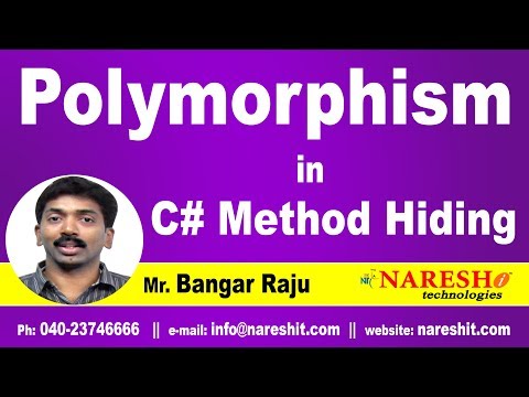 Polymorphism in C# Method Hiding | C#.NET Tutorial | Mr. Bangar Raju