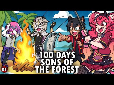 🔴100 Days Sons of the Forest with @LeizuShen @LunariaR @Taiga_Chama DAY 1 to 10 (VOD)
