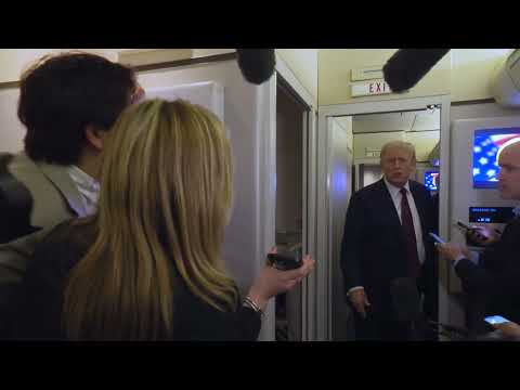 President Trump Gaggles with Press on Air Force One En Route Joint Base Andrews, Mar. 15, 2026