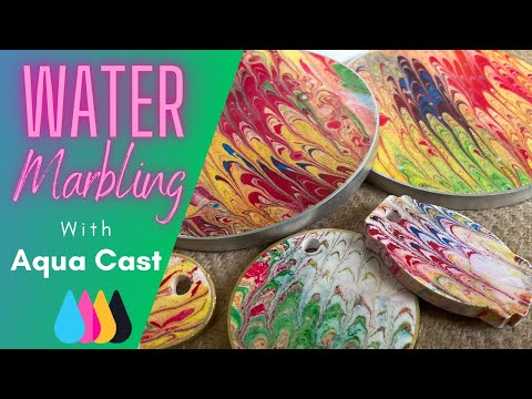 Water Marbling onto Aqua Cast Castings - You HAVE to try this! 😮