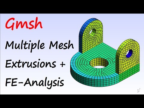 Gmsh Tutorial Hexaeder-Vernetzung einer FreeCAD Geometrie mit mehreren Extrusionen