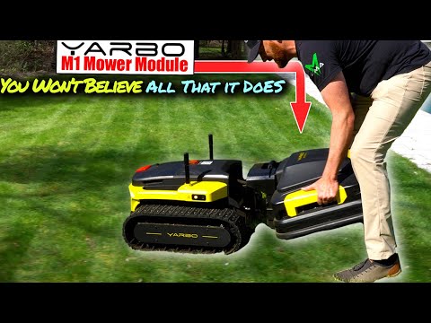 FINALLY a robot mower that has a BUILT IN STRING TRIMMER and cuts high