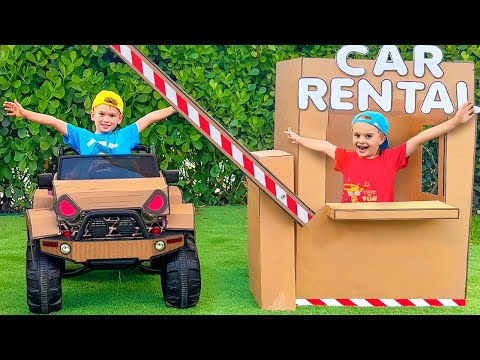 Çocuklar için Karton Arabalar Yarışması