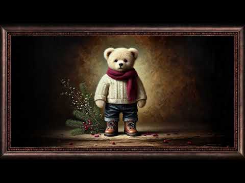 Vintage Teddy Bear | TV Art | 2HR Valentine's Art Screensaver | Hidden Love Story