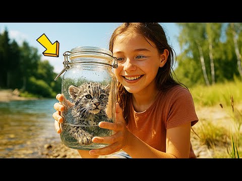 ВЫЛОВИЛА из РЕКИ КОТЕНКА СНЕЖНОГО БАРСА в банку чтобы спасти его от беды... ИСТОРИЯ ДО СЛЕЗ!