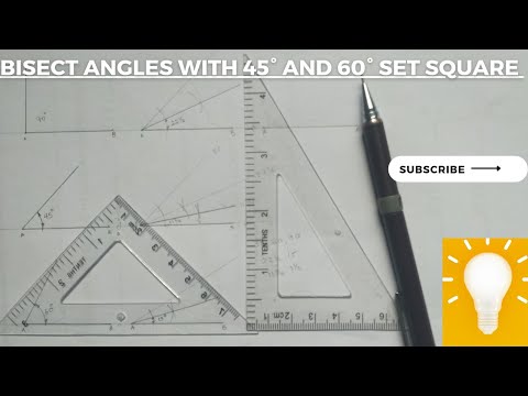 how to bisect angles with set square in technical drawing. |Engineering drawing|