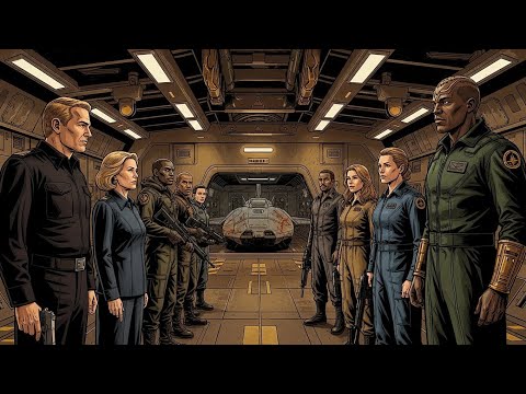 Battlestar Balactica and her crew in Stargate
