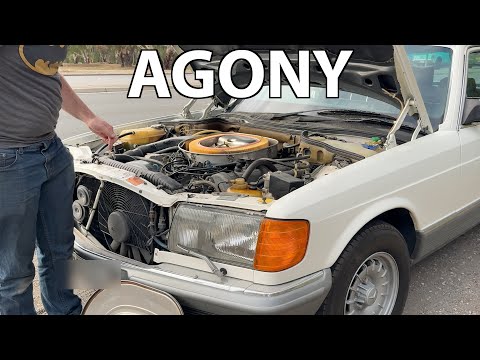 Stranded by my Vintage Mercedes.