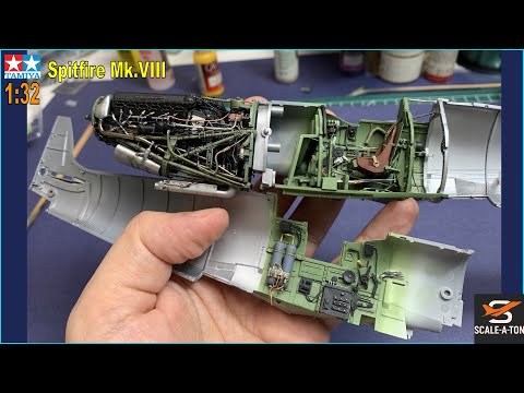 Tamiya Spitfire Mk.VIII 1/32 Scale Model Aircraft Build - Part 2 Building the Cockpit