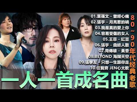 🎧80、90年代经典老歌尽在 经典老歌500首  一人一首成名曲 🎧 BeYond  王菲     葉蒨文   曾經心痛・張宇   月亮惹的禍｜王菲   紅豆・張宇   曲終人散，【洗腦神曲推薦】