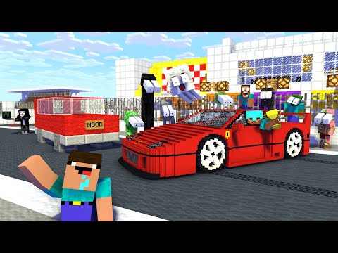 NOOB vs PRO vs HACKER FERRARI CHALLENGE (Mobs Parody)