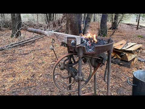Forging Nails & Door Frame | Log Cabin Build | Blacksmithing