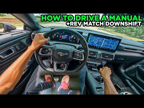 How To Drive A Manual Transmission Car For Beginners + How To Rev Match Downshift! (POV Tutorial)