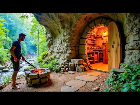 Surviving Solo: I Built a Secret Rock Shelter in the Jungle
