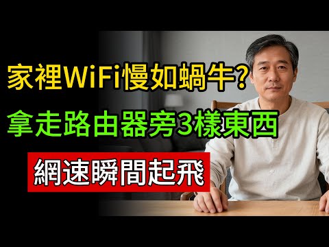 家裡WiFi慢如蝸牛?这3样东西正在“吸干”信号! 赶紧拿走，網速瞬間起飛!#wifi #網速慢 #路由器 #生活小妙招