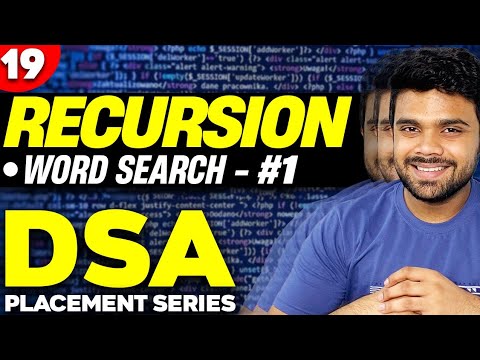 Ep19 - Word search #1 | Recursion | DSA series by Fraz | Notes available in description