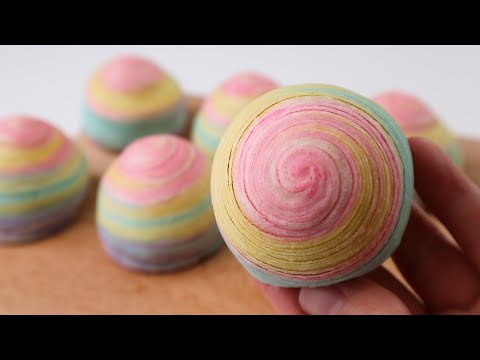 No kneading❗ Everyone was surprised after trying it❗ Beautiful Rainbow Pastry Cake